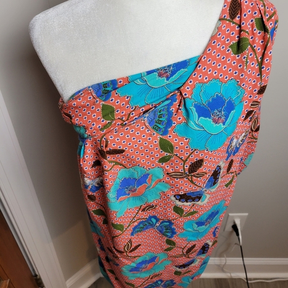 Willy Jay's Mini Floral One Shoulder Dress Med - Picture 5 of 11